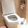Zinc Alloy Toilet Seat Hinges Chrome Finished Toilet Seat Fittings and Fixtures Perfect Replacement Hinges for Most Wooden Resin MDF Toilet Seats
