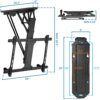 Mount-It! Electric Ceiling TV Mount with Remote and App Controller, Motorized Flip Down Pitched Roof Mount Fits 32 to 70 Inch Flat Screen TVs, Bl