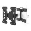 Hama 118062 Ultraslim Full Motion TV wall mount for televisions from 19-48 inches, VESA to 200 x 200 mm, Black
