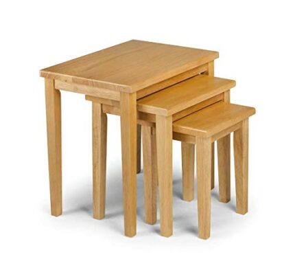 Julian Bowen Cleo Nest of Tables, Oak, Height: 46, Width: 48, Depth: 33cm