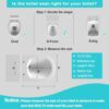 WOLTU D Shape White Toilet Seat, Soft Close Adjustable Hinge Quick Release Top Fixed Toilet Seat Cover Bathroom Lid WS2544