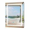 Tokvon® Picasso Bathroom Mirror with LED Lights丨Shaver Socket丨Anti Fog Demister Touch Sensor丨Adjustable Color Temperature丨Wall Mounted丨500 x 700