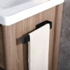GOODCORNER Hand Towel Holder Black Towel Ring Self Adhesive Towel Rail for Bathroom, Stainless Steel