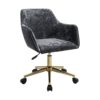 Warmiehomy Velvet Office Chair -Armchair Swivel Chair Office Desk Computer Chair Height Adjustable Chair For Office Home Living Room Bedroom (Dar