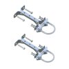 Aimeboost 2 PCS Stainless Steel Antenna Mount Wall Mount Antenna Mast Clamp V Jaw Bracket Accessories Kit [ Without The Pole ] for TV CB Ham Outs