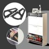 Single Layer Shoe Cabinet Flip Frame Shoe Rack Hinges Flip Drawer Hinge Black Shoe Cabinet Dump Rack with Mounting Accessories
