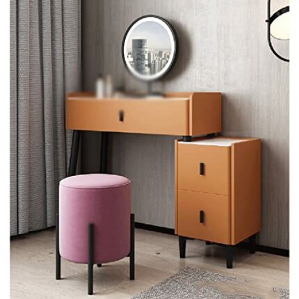 maozi Bedroom Floating Window Rock Slab Dresser Retractable Vanity Table Organizer