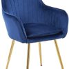 Leisure Dining Chairs Flannel Backrest Metal Legs for Study Living Room Restaurant Hotel (Color : Stlye 6)