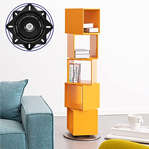 2Pack 8Inch Heavy Duty Bar Stool Swivel Plate, Chair Swivel Base with Solid Ring of Ball Bearings, 500lbs Capacity Replacement Swivel Seat Parts