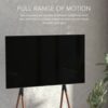 POUT Eyes 16 TV Studio Display Mount - Solid Wood Easel Quad-Leg w/Height Adjustable White Bracket & Cable Ties - Max Load 88lbs 49 to 70 Inch LE