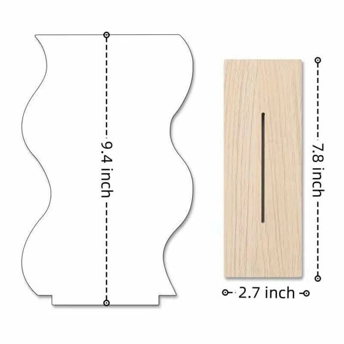 Funny live Aesthetic Room Decor Desk Mirror, Irregular Acrylic Mirrors with Wooden Stand for Living Room, Office, Locker, Vanity, Bedroom, Wall E