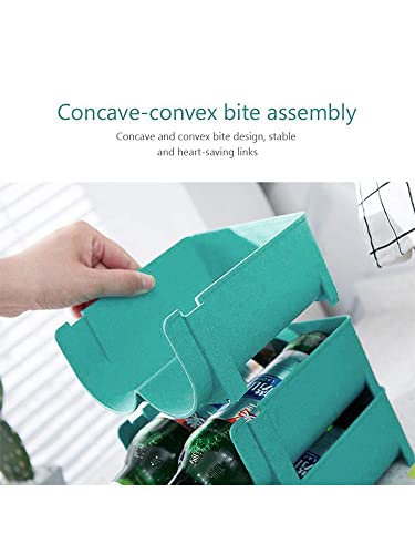 Rianpesn Soda Organizer for Refrigerator,Kitchen Drink Holder - Drop-proof Storage Rack for Pantry, Freezer, Hollow-out Design, Holds Beverage Ca