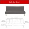 Armless Sofa Bed Cover Vintage Floral Printing Couch Sofa Slipcover Polyester Stretch Futon Cover 3 Seater Couch Sofa Cover fits Folding Sofa Bed