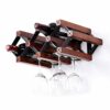 AVFORA HUANGXING - Wall Mount Wine Rack,Folded Solid Wood Wine Bottle & Goblet Rack,Fashion And Practical Wall Mounted Decorations Living Room/Ba