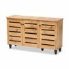 TJLSS Home Foyer Corridor Three-door Shoe Cabinet Shoe Rack Organizer Household Items Multi-layer Shoe Cabinet