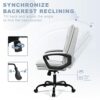 BASETBL F028 Executive Chair Home Computer Fabric Chair, Skin-friendly Fabric Breathable Double-Layer Padding Excellent Support, Stylish Office C
