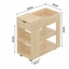 CZDYUF Square Simple Small Household Bedside Cabinet, Mobile Sofa Home Furniture Coffee Table