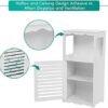 Column Bathroom Cabinet Tall Bathroom Cabinet Freestanding Bathroom Storage White Dresser, Narrow Storage Cabinet, Storage Cupboard Floor Standin