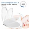 Combined Toilet Seats Bidet with Non Electric Self Cleaning Dual Nozzles Separated Rear & Feminine Natural Water Spray, Soft Closed, Easy DIY Ins