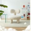ASUVUD Single Lazy Susan Casual Small Seat Chair Makeup Stool Furniture Stool Bedroom Makeup