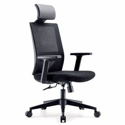 SIHOO Office Chair,Ergonomic Desk Chair,Swivel Chair with High Back,Lumbar Support,Adjustable PU Headrest,Armrest and Rocker Function,Mesh home o