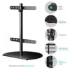 ONKRON Universal Swivel Table Top TV Stand for 32-65 Inch LED LCD Flat or Curved Screen TVs up to 35 kg - Tempered Glass TV Stand Base - Height A