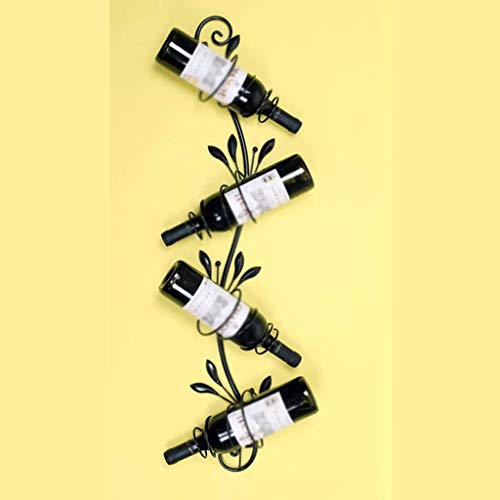CZDYUF European Creative Bar Counter Wine Rack, Wall Wine Rack Wall Hanging Wine Rack, Black
