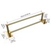 Towel Rail, No Drilling Bathroom Towel Rail, Self Adhesive Wall Mounted Double Hand Towel Holder Made of 304 Brushed Stainless Steel for Bathroom