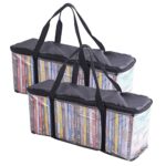 BBX-G Portable DVD Storage Collection Bag/Clear Black Each Holds 40 DVD Solution for Movies/Video/Games/Blu-ray/Music(80 DVD Set of 2)