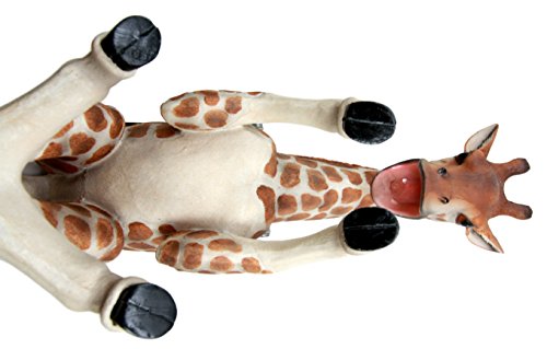 Atlantic Collectibles Safari Thirsty Long Necked Giraffe Wine Bottle Holder Caddy Figurine