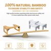 BQYPOWER Toilet Stool, Bamboo 8 Inch Toilet Potty Stool, Foldable Bathroom Poop Stool with Non-Slip Mat for Adults Children…