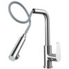 yeulluey Kitchen Taps with Pull Out Spray, Temperature Display Kitchen Sink Taps High Arc Single Handle Kitchen Mixer Taps 1 Hole Commercial Kitc