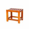 CHEWO Bath Stools,Bamboo Frame Shower Stool with Shelf Bathroom Stool Stool Suitable for Indoor or Outdoor Use