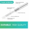 Smooth Soft PVC Hose Anti-Kink and Durable Shower Hose 1.5 m Anti-Twist Brass Connections 1/2G… (Silver)