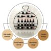 Industrial Wall Wine Rack,Wall Mounted Wine Rack,Modern Metal Wall Mounted Wine Display Rack,Wine Racks Wall Mounted With Wine Glass Holder,Wine