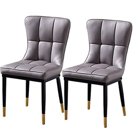 dining chair Kitchen Dining Room Furniture Chairs Kitchen Dining Chairs Set Of 2, Modern Living Room Side Chairs with PU Cushion Seat Back and Me