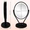Aesfee Double-Sided 1x/7x Magnification LED Makeup Mirror, Lighted Vanity Magnified Mirror USB Chargeable, Touch Sensor Control 3 Light Settings