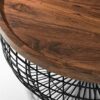 Julian Bowen Smithson Storage Coffee Table, Walnut/Black,Height: 36, Width: 80, Depth: 80cm