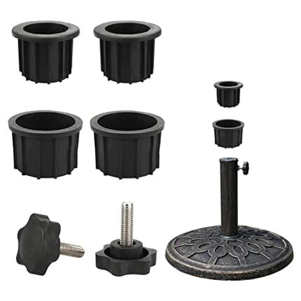 6Pcs Patio Table Umbrella Parasol Base Stand Hole Ring Plug Cover Umbrella Base Insert Set Replacement Part Parts for Diameter1.5 and 1.9 Inch Po