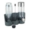 Wenko Filia, Space-Saving Bottle Holder with Non-Slip Coating on The Base, ABS Rustproof Stainless Steel Plastic (TPR), Gray, 29 x 27 x 12,5 cm