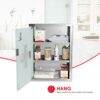 Home Basics Bathroom Medicine Cabinet (2 Pack), Silver Wall Cabinet with Three Shelves | Wall-Mounted | Holds Pills, Beauty, and Makeup