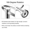 uxcell Stainless Steel Towel Ring, 2Pcs Wall Mounted Round Hanging Holder with Screws for Bathroom Kitchen Accessories, 6.5 x 1.96 x 3.62 Inch, S