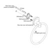 Agua Accessories Towel Ring for Hanging Towel Hanger, Towel Holder Wall Mounted for Bathroom & Kitchen Bathroom Accessories Chrome 12 Years