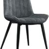 dining chair Modern Dining Chairs Upholstered Kitchen Room Chairs with Metal Legs Modern High Back Leisure Accent Chairs with Non-Slip Foot Pad (