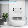 Towel Rail Rack - Hand Towel Holder for Bathroom Wall - 24 Inch Bath Bar Black Matte - Attached with Practical Four Hooks - SUS304 Stainless Stee