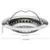 2 Pack Kitchen Sink Strainer Plug, Stainless Steel Sink Filter Drain Cover with Lift-up Handle, Rim Diameter 11cm (110mm)
