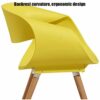 dining chair Kitchen Dining Room Furniture Chairs Dining Chairs Modern Simple PP Plastic Back Chair Beech Legs Leisure Chair Kitchen Living Room