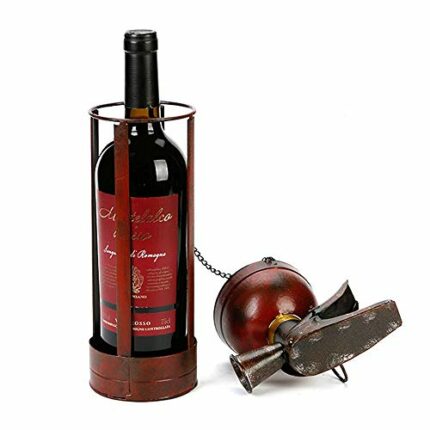 Stylish Simplicity Retro Old Creative Wrought Iron Wine Rack Decoration Living Room Wine Bottle Rack Wine Rack Home Desktop Porch Wine Cabinet De