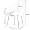 dining chair Kitchen Dining Room Furniture Chairs Kitchen Dining Chair Set Of 6 Living Room Armchair with Metal Legs Velvet Seat and Backrests fo