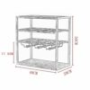 Wine rack Wrought Iron Wine Rack And Glass Locker Free Standing Goblet Holder Support Display Stand 48x 28x50 Cm For Up To 12 Bottles Of Wine